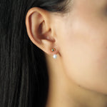 TAI JEWELRY | Gold Ball And Freshwater Pearl Ear Jacket | Earrings |