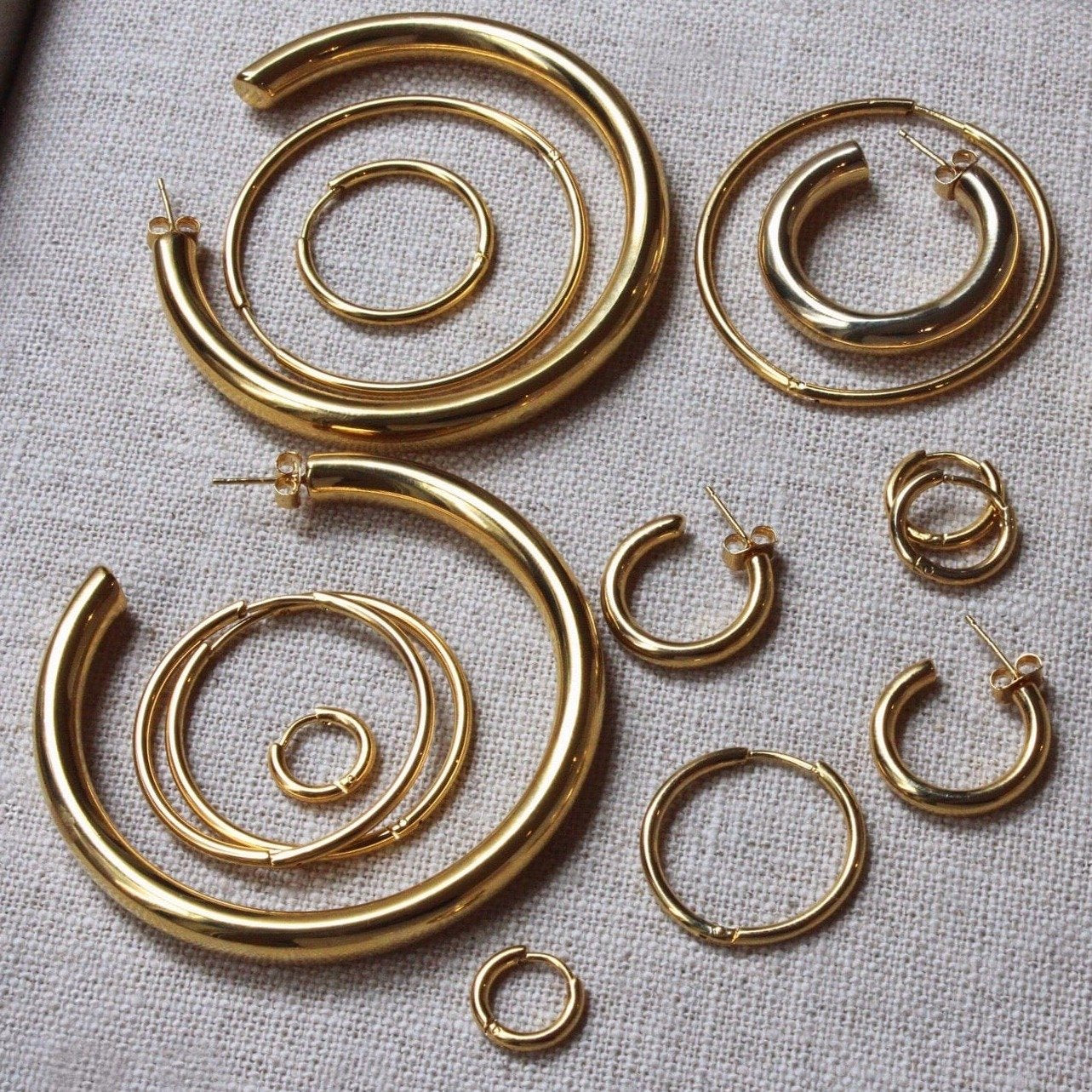TAI JEWELRY Earrings Gold Huggie Hoops