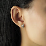 TAI JEWELRY Earrings Gold Pave Heart Studs
