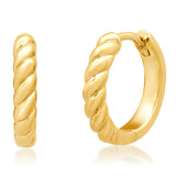 TAI JEWELRY | Gold Reversible Huggies | Earrings |