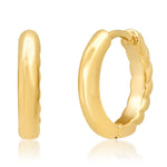 TAI JEWELRY | Gold Reversible Huggies | Earrings |