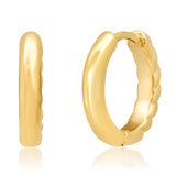 TAI JEWELRY | Gold Reversible Huggies | Earrings |