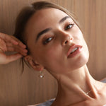 TAI JEWELRY | Gold Teardrop French Wire Earrings with Large Pearl | Earrings |