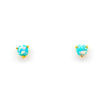 TAI JEWELRY Earrings Gold Vermeil Blue Opal Stud