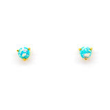 TAI JEWELRY Earrings Gold Vermeil Blue Opal Stud