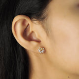 TAI JEWELRY | Golden Star Baguette CZ Clusters | Earrings |