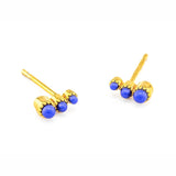 TAI JEWELRY Earrings LAPIZ Graduated Bezel Set Stone Post Earring