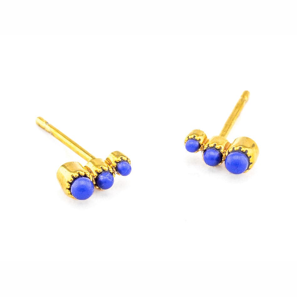 TAI JEWELRY Earrings LAPIZ Graduated Bezel Set Stone Post Earring