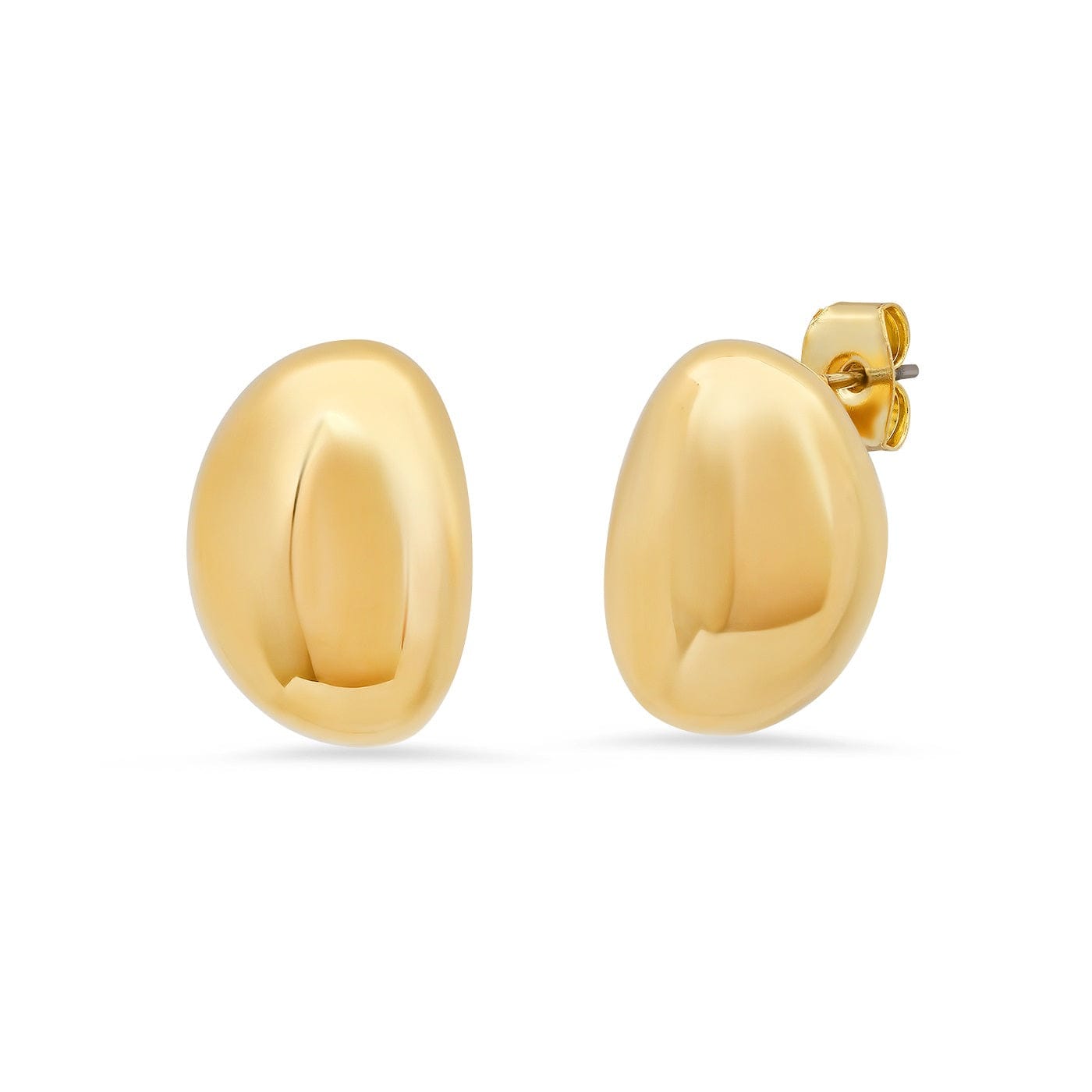 TAI JEWELRY Earrings Hammered Gold Bean Earrings