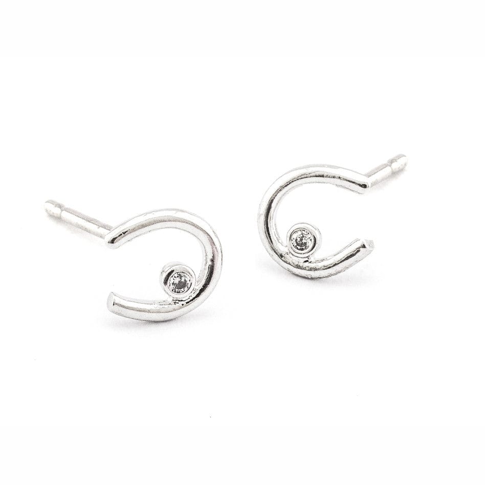 TAI JEWELRY Earrings SILVER Horseshoe Post Earrings