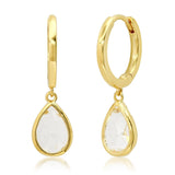 TAI JEWELRY | Huggie With Pear Shaped Charm | Earrings |