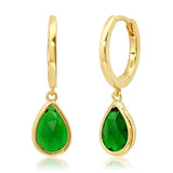 TAI JEWELRY | Huggie With Pear Shaped Charm | Earrings |