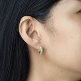 TAI JEWELRY | Huggies Encrusted With Colored Stones And CZ Stones | Earrings |