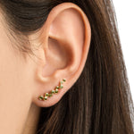 TAI JEWELRY Earrings GOLD-OLIVE Itty Bitty Stack Climber