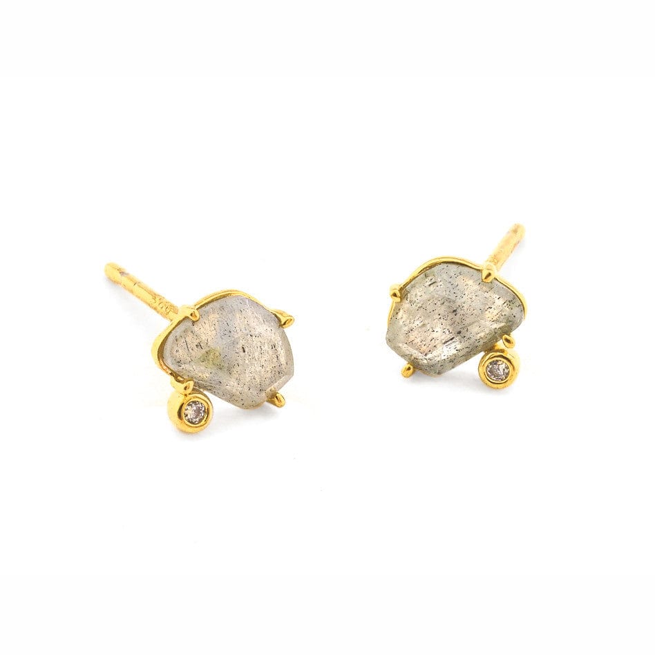 TAI JEWELRY Earrings labradorite Labradorite And Cz Post Earring