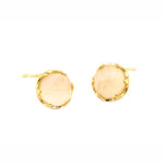 TAI JEWELRY Earrings CAT'S EYE PEACH Large Glass Earrings