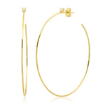TAI JEWELRY Earrings Large Gold Hoop With Pearl Stud