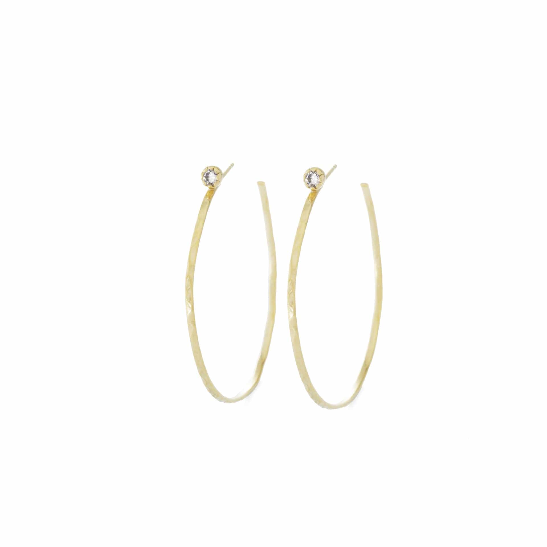 TAI JEWELRY | Large Hoop Earrings With Stud | Earrings |