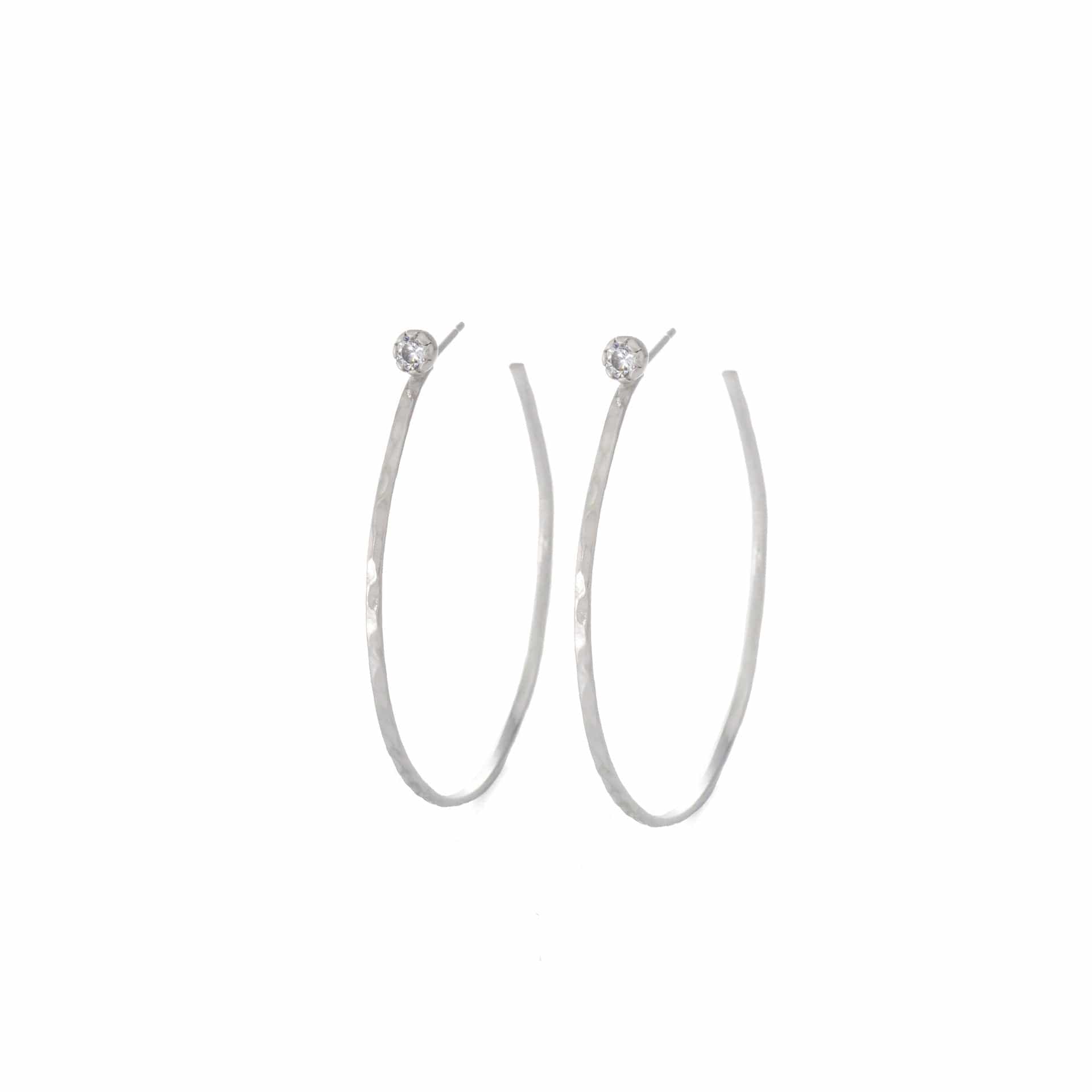 TAI JEWELRY | Large Hoop Earrings With Stud | Earrings |