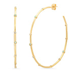 TAI JEWELRY | Large Open Hoops With Opal Accents | Earrings |