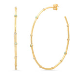 TAI JEWELRY | Large Open Hoops With Opal Accents | Earrings |