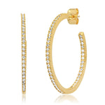 TAI JEWELRY | Large Pave CZ Hoops | Earrings |