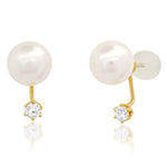TAI JEWELRY | Large Pearl and CZ Ear Jacket | Earrings |
