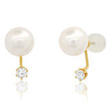 TAI JEWELRY | Large Pearl and CZ Ear Jacket | Earrings |