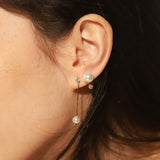 TAI JEWELRY | Large Pearl and CZ Ear Jacket | Earrings |