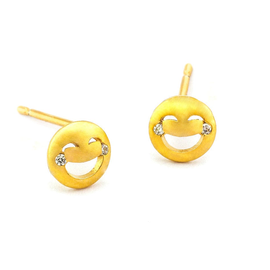 TAI JEWELRY Earrings Laugh Until You Cry Emoji Studs