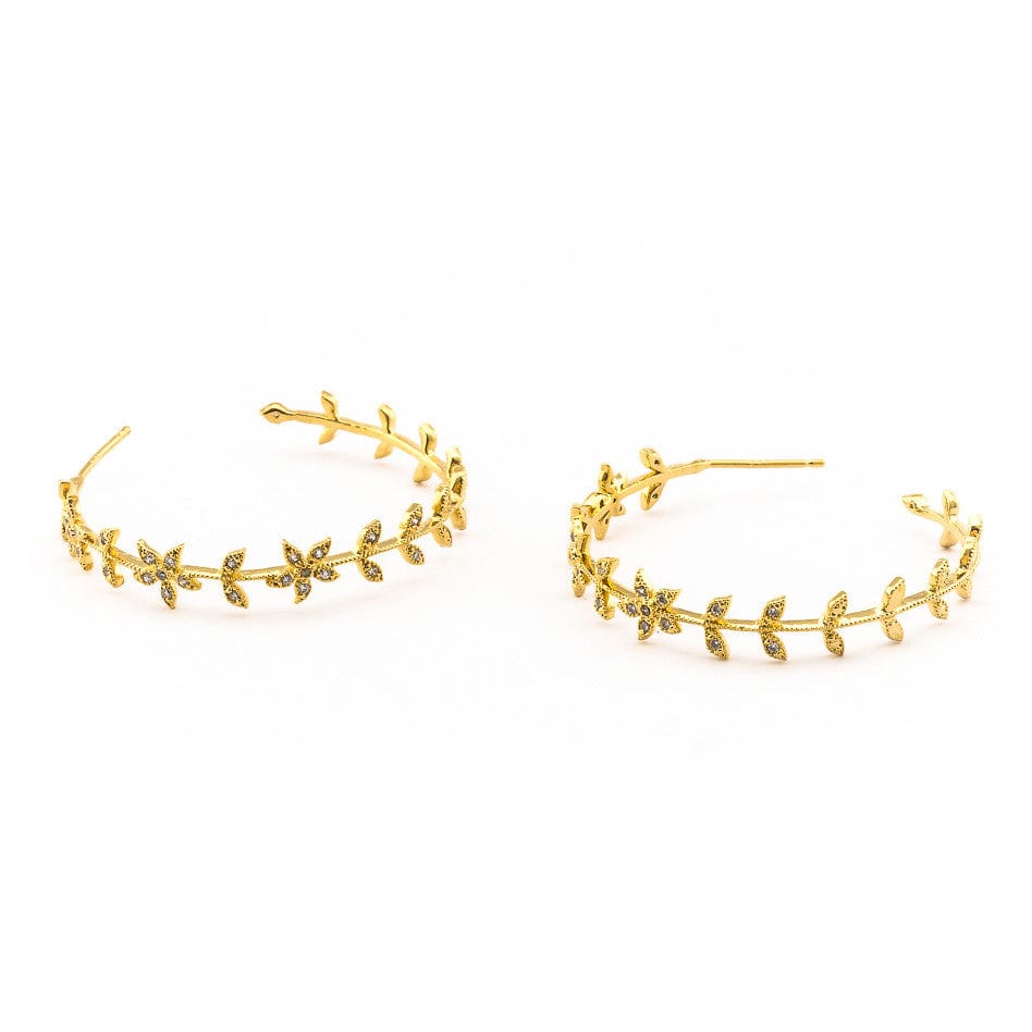 TAI JEWELRY | Leaf Hoop Earrings | Earrings |