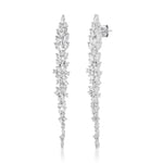 TAI JEWELRY Earrings Leafy CZ Linear Drop Earrings