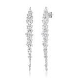 TAI JEWELRY Earrings Leafy CZ Linear Drop Earrings