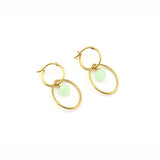 TAI JEWELRY | Light Mint Huggie With Hoop Earring | Earrings |