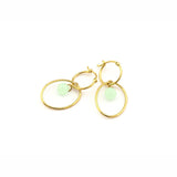 TAI JEWELRY | Light Mint Huggie With Hoop Earring | Earrings |