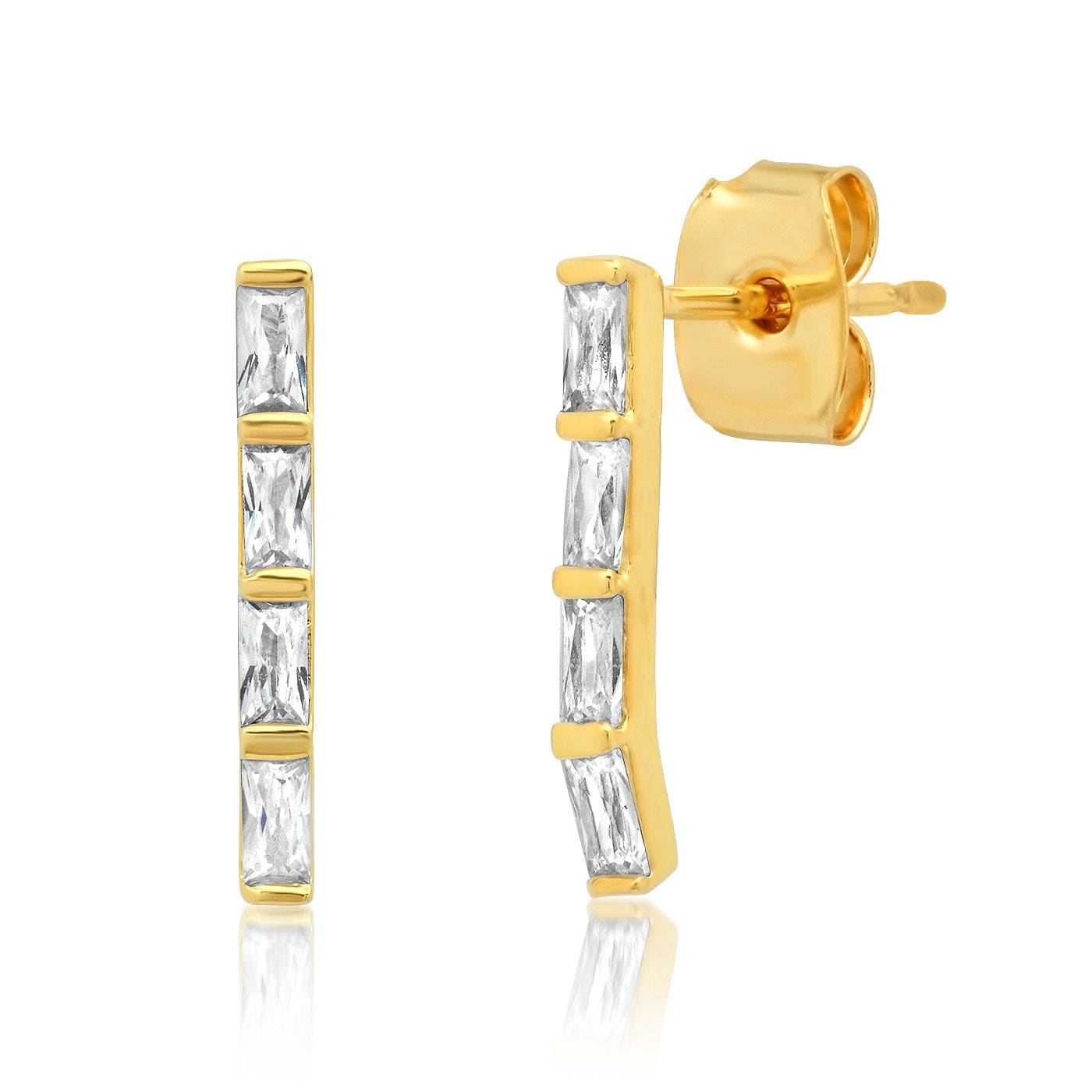 TAI JEWELRY | Linear Baguette Stud | Earrings |
