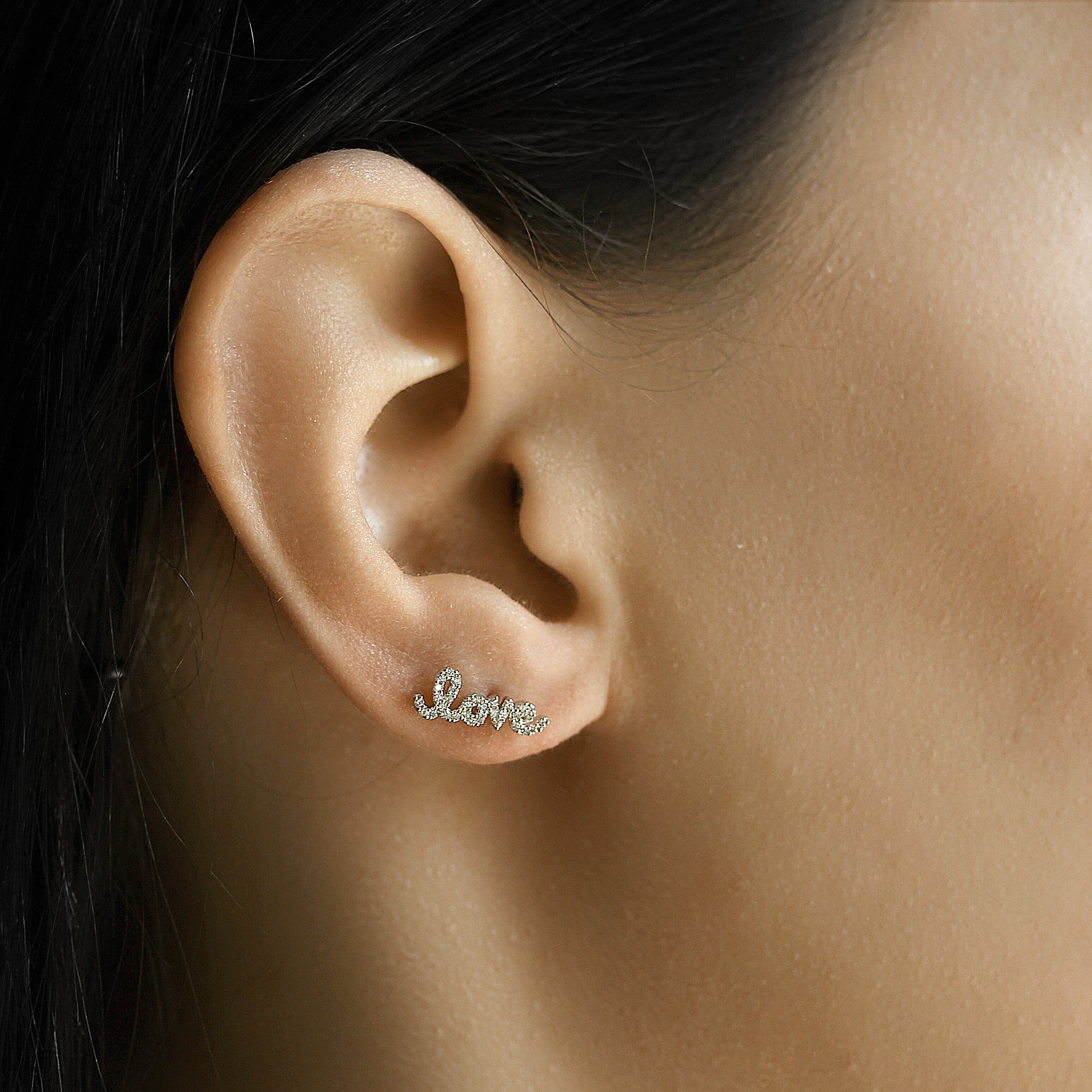 TAI JEWELRY Earrings Love Cz Stud