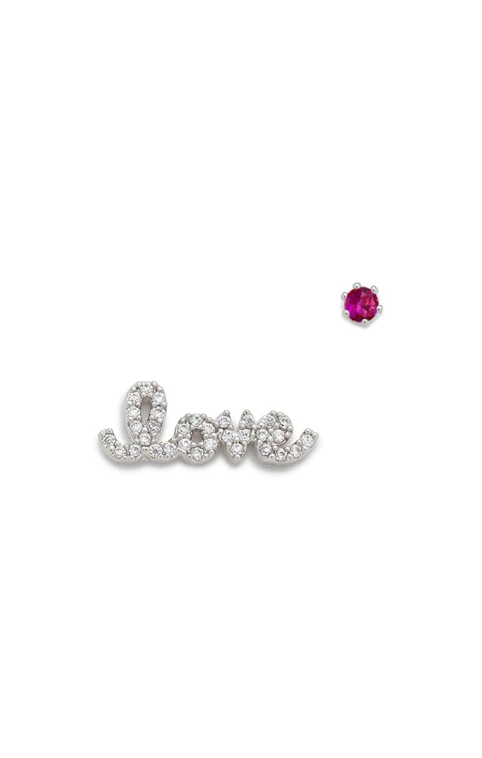 TAI JEWELRY Earrings Silver Love CZ Stud