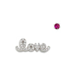 TAI JEWELRY Earrings Silver Love CZ Stud