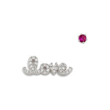 TAI JEWELRY Earrings Silver Love CZ Stud