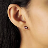 TAI JEWELRY | Marquis CZ Studs With Enamel Bezel | Earrings |