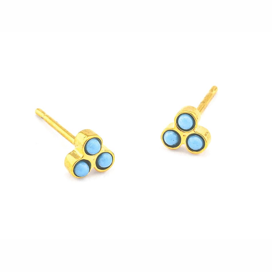 TAI JEWELRY Earrings TURQUOISE Mini Cluster Post Earring