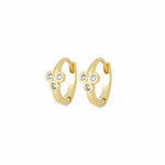 TAI JEWELRY Earrings GOLD Mini Cubic Zirconia Cluster Huggie Earrings