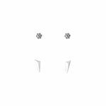 TAI JEWELRY Earrings SILVER Mini Flower Set Of 2 Earrings
