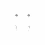 TAI JEWELRY Earrings SILVER Mini Flower Set Of 2 Earrings