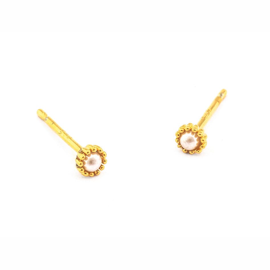 TAI JEWELRY | Mini Gold Trim Post Earring | Earrings |