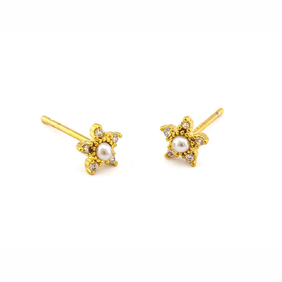 TAI JEWELRY Earrings PEARL Mini Pearl Flower Post Earring