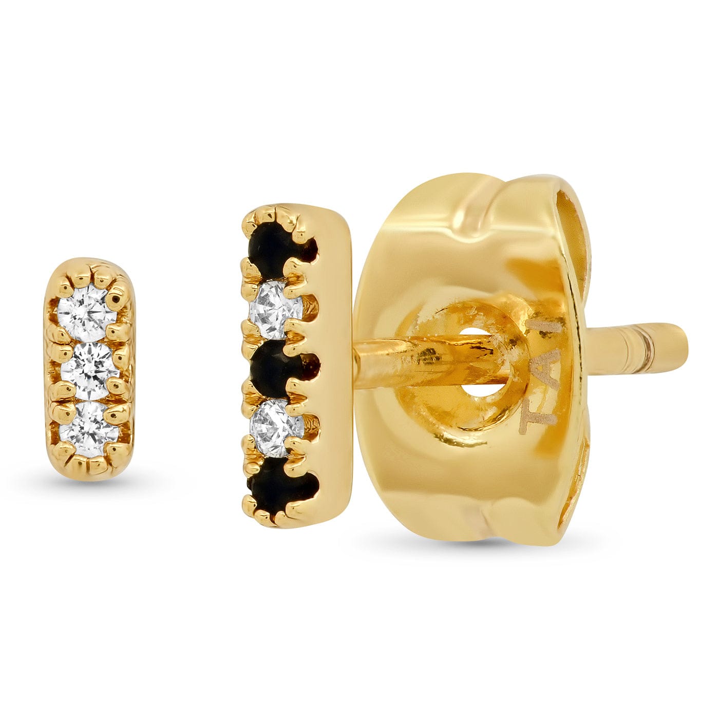 TAI JEWELRY | Mismatched Pave Cz Stick Studs | Earrings |