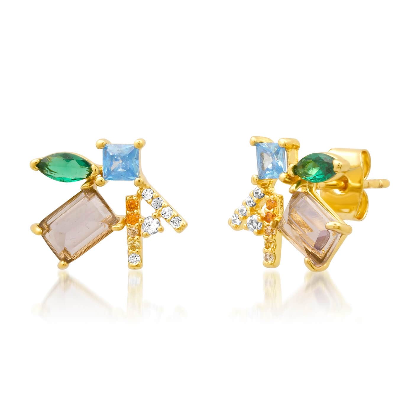 TAI JEWELRY Earrings Mixed Shape Cluster Studs