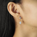TAI JEWELRY | Moon And Star Pearl Drop Earrings | Earrings |